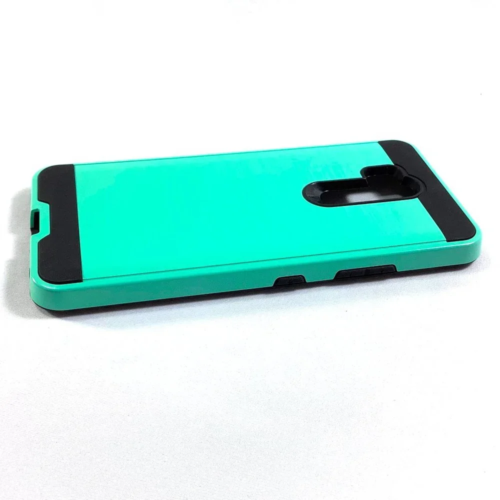 NEW LG G7 Rugged Case Cover Clear Screen Green